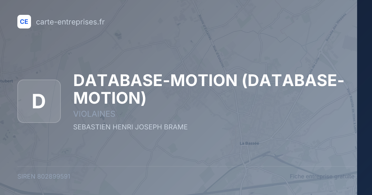 DATABASE-MOTION — 802899591 — fiche entreprise