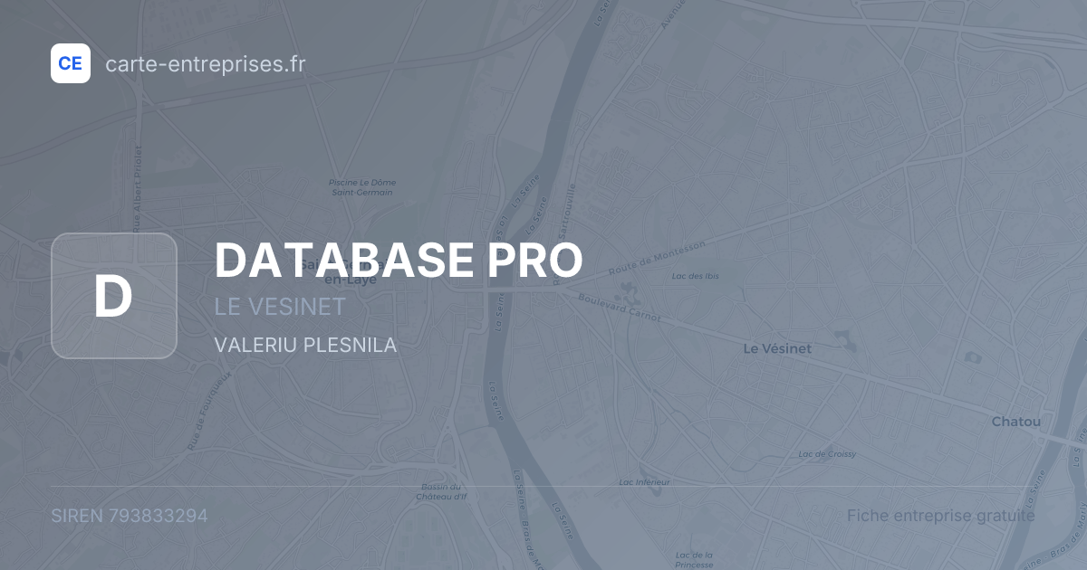 DATABASE PRO — 793833294 — fiche entreprise