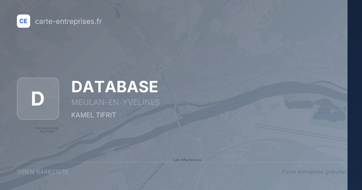 DATABASE — 944821578 — fiche entreprise