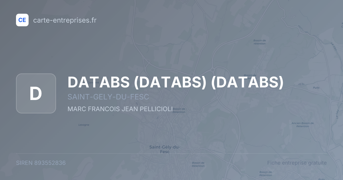 DATABS (DATABS) (DATABS) — 893552836 — fiche entreprise