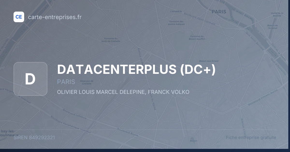 DATACENTERPLUS (DC+) — 849292321 — fiche entreprise