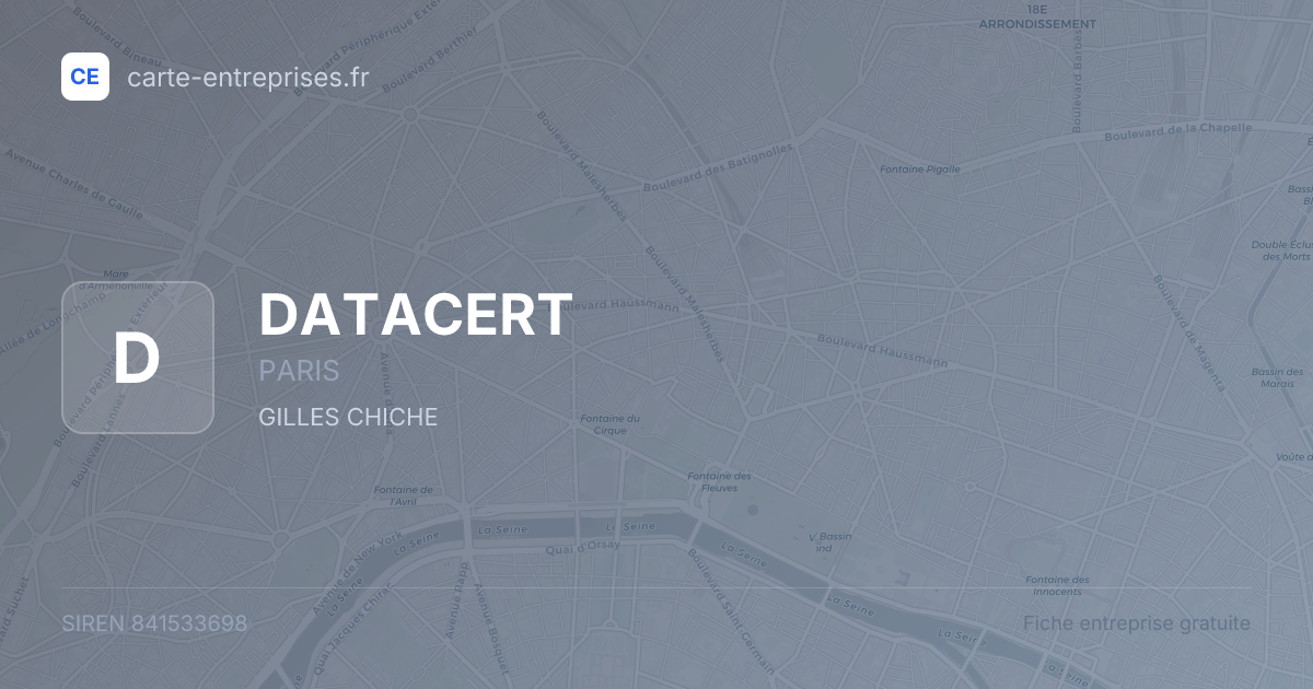 DATACERT — 841533698 — fiche entreprise