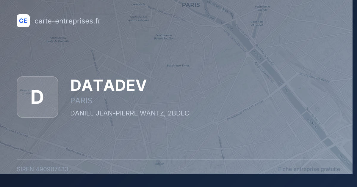 DATADEV — 490907433 — fiche entreprise