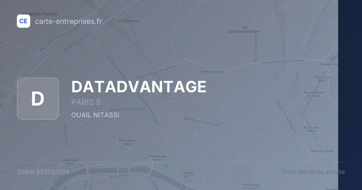 DATADVANTAGE — 829552504 — fiche entreprise