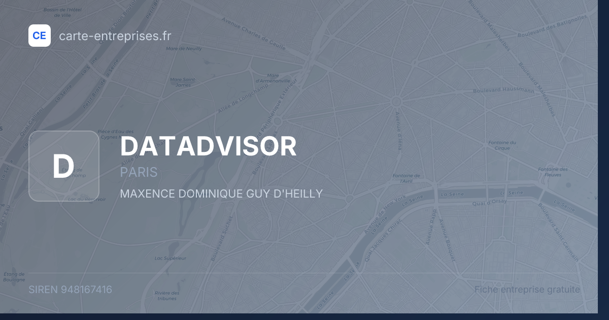 DATADVISOR — 948167416 — fiche entreprise