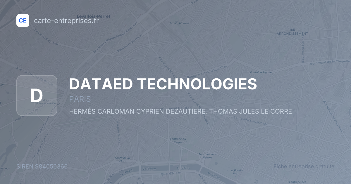 DATAED TECHNOLOGIES — 984056366 — fiche entreprise