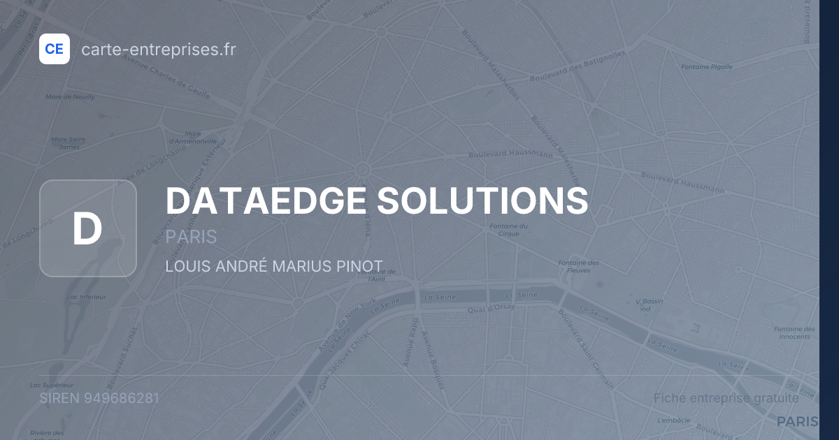 DATAEDGE SOLUTIONS — 949686281 — fiche entreprise