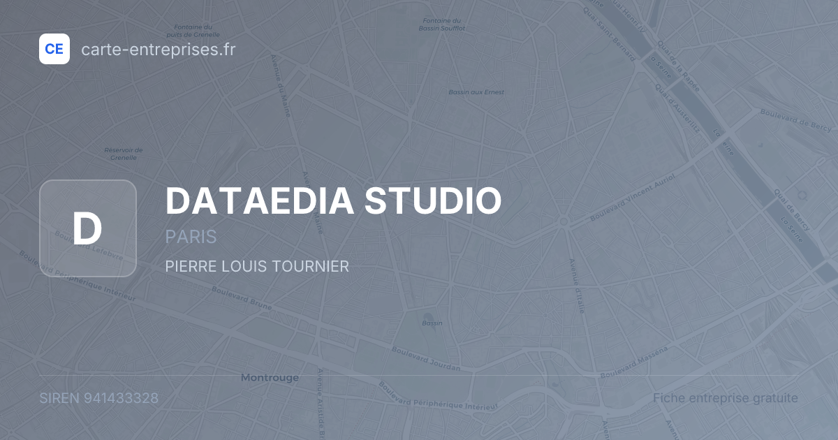 DATAEDIA STUDIO — 941433328 — fiche entreprise