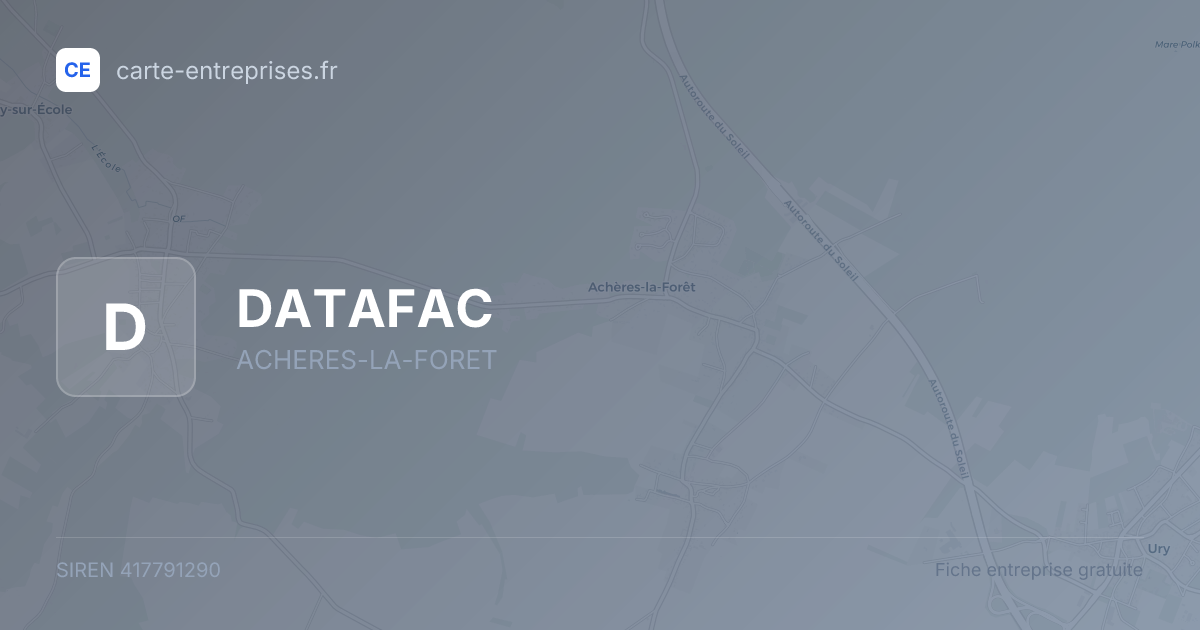 DATAFAC — 417791290 — fiche entreprise
