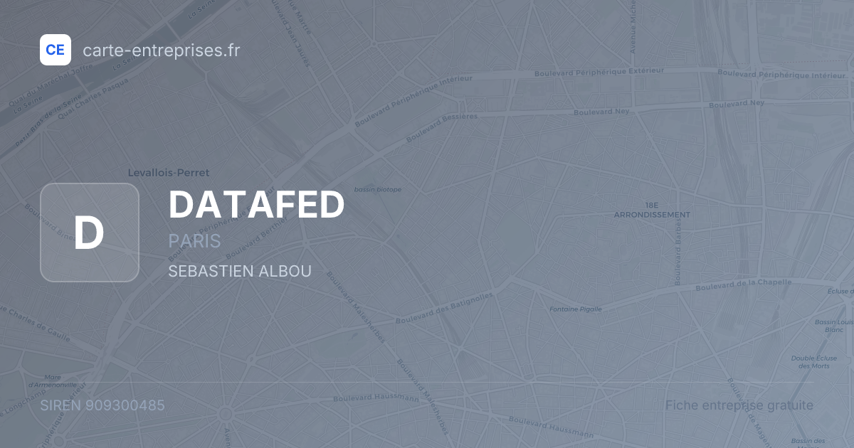 DATAFED — 909300485 — fiche entreprise