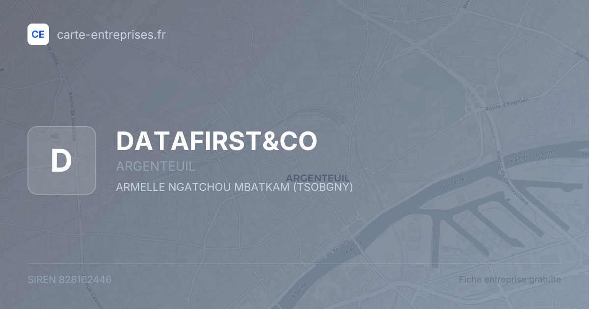 DATAFIRST&CO — 828162446 — fiche entreprise