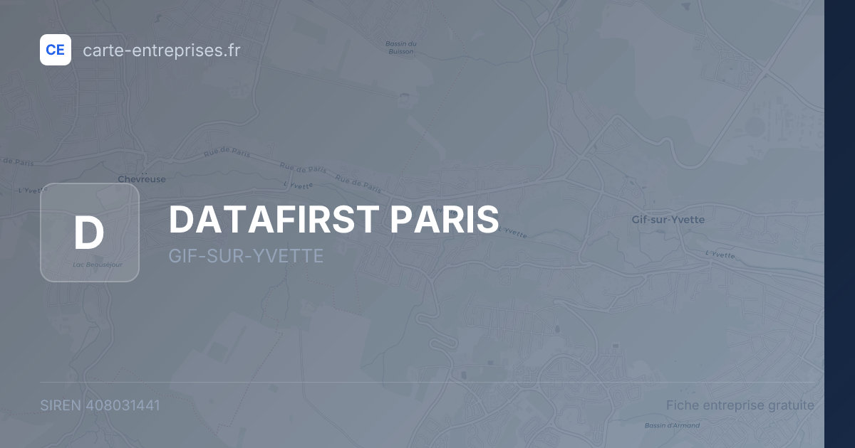 DATAFIRST PARIS — 408031441 — fiche entreprise