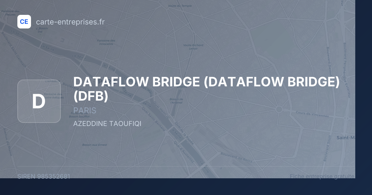 DATAFLOW BRIDGE (DATAFLOW BRIDGE) (DFB) — 985352681 — fiche entreprise