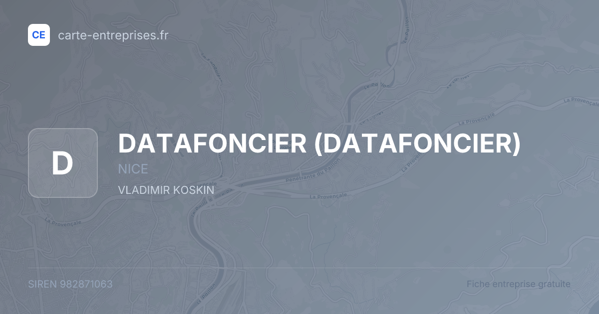 DATAFONCIER — 982871063 — fiche entreprise