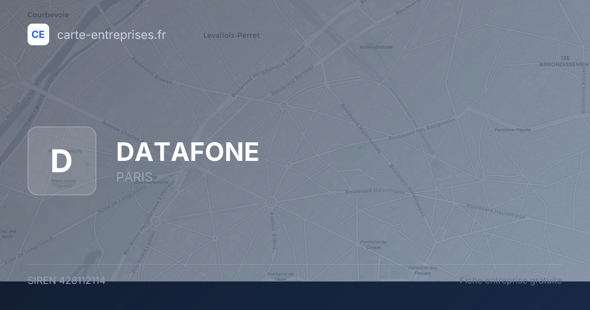 DATAFONE — 428112114 — fiche entreprise