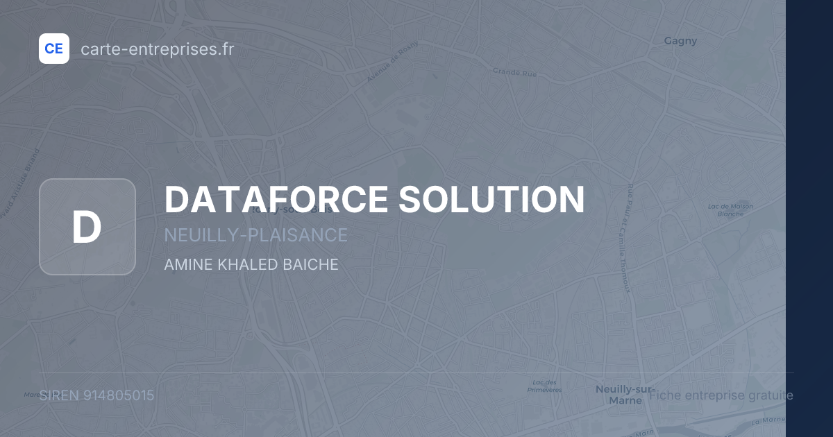 DATAFORCE SOLUTION — 914805015 — fiche entreprise