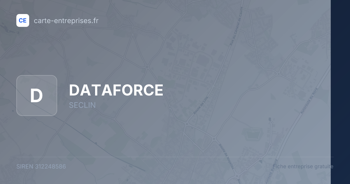 DATAFORCE — 312248586 — fiche entreprise