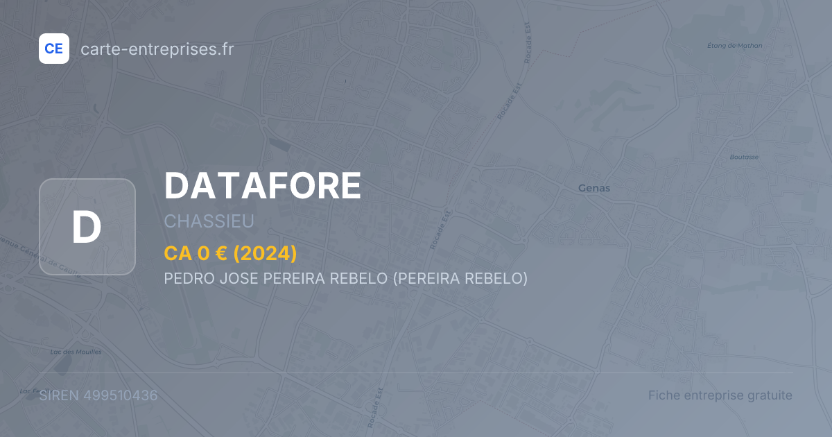 DATAFORE — 499510436 — fiche entreprise