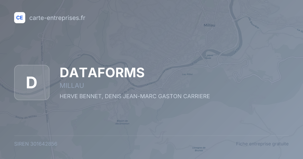 DATAFORMS — 301642856 — fiche entreprise