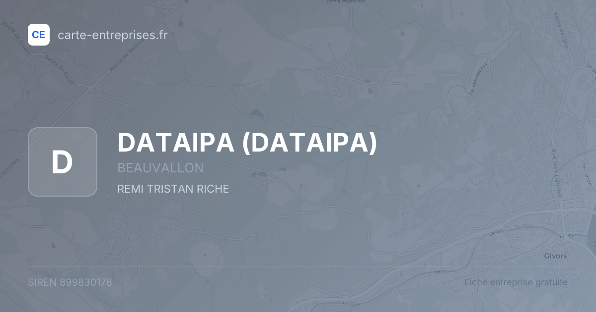 DATAIPA — 899830178 — fiche entreprise