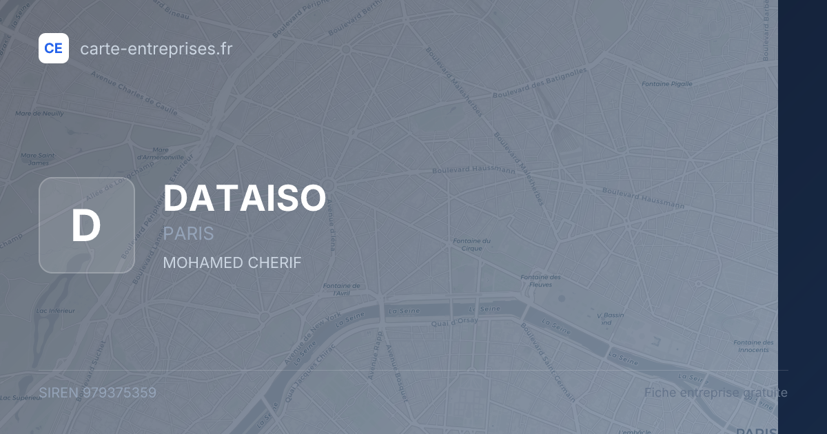 DATAISO — 979375359 — fiche entreprise