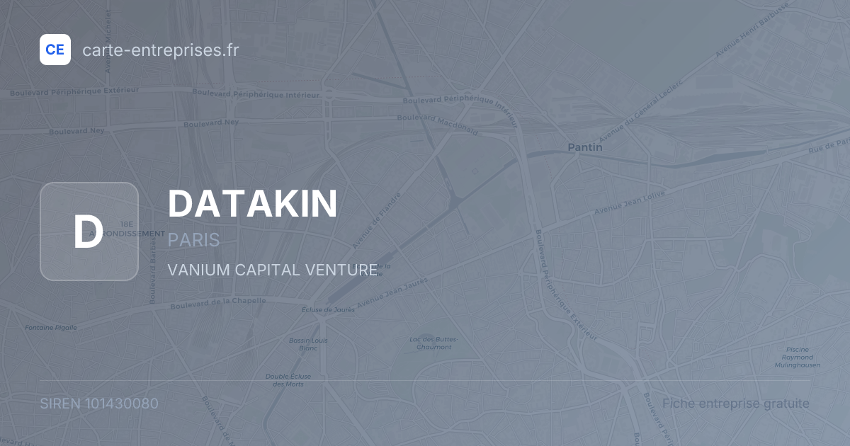 DATAKIN — 101430080 — fiche entreprise