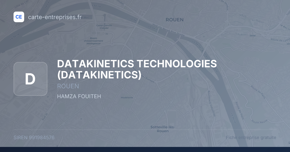 DATAKINETICS TECHNOLOGIES (DATAKINETICS) — 991984576 — fiche entreprise
