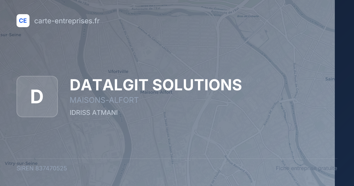 DATALGIT SOLUTIONS — 837470525 — fiche entreprise