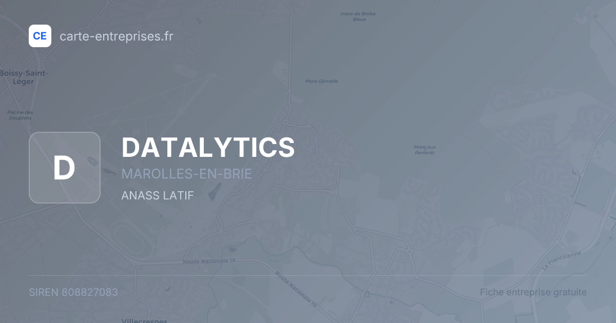 DATALYTICS — 808827083 — fiche entreprise
