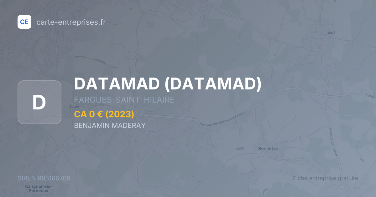 DATAMAD — 985166768 — fiche entreprise