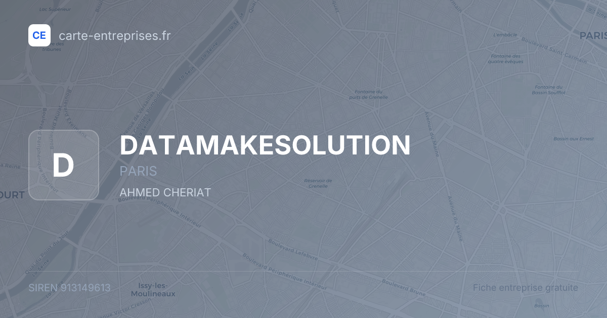 DATAMAKESOLUTION — 913149613 — fiche entreprise