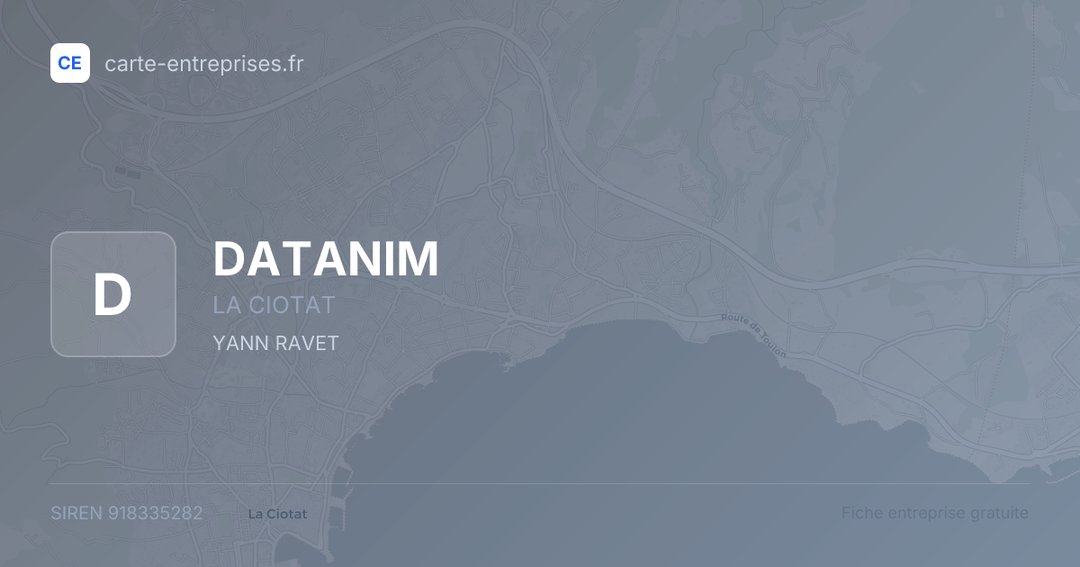 DATANIM — 918335282 — fiche entreprise