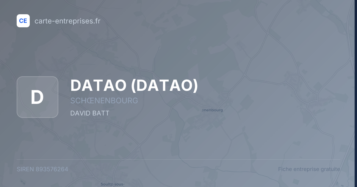 DATAO — 893576264 — fiche entreprise