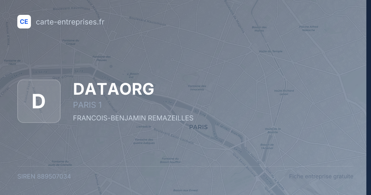 DATAORG — 889507034 — fiche entreprise