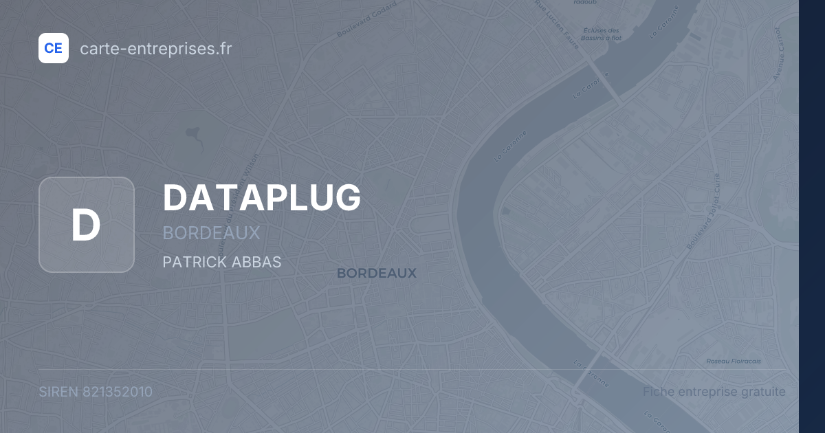 DATAPLUG — 821352010 — fiche entreprise