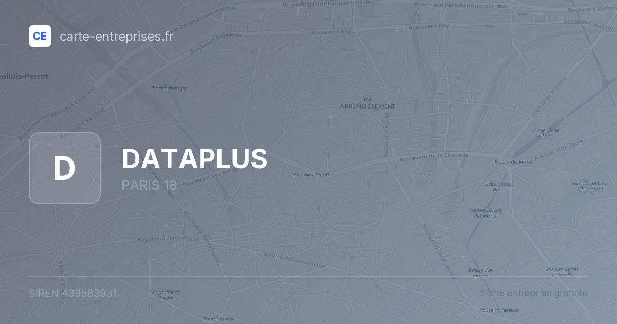 DATAPLUS — 439583931 — fiche entreprise
