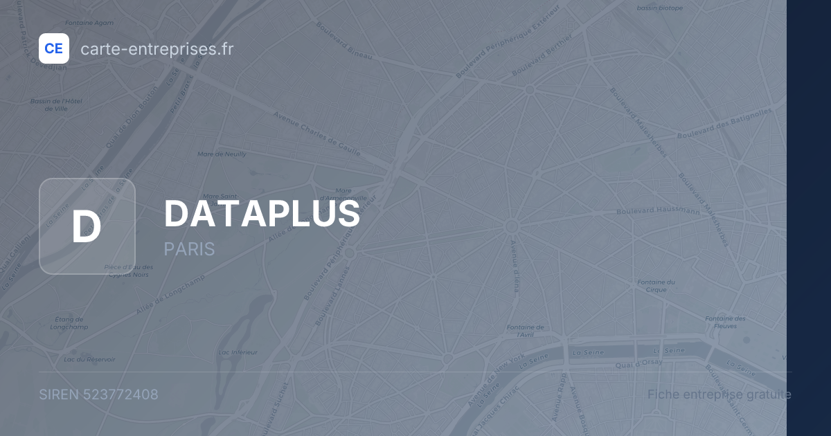 DATAPLUS — 523772408 — fiche entreprise