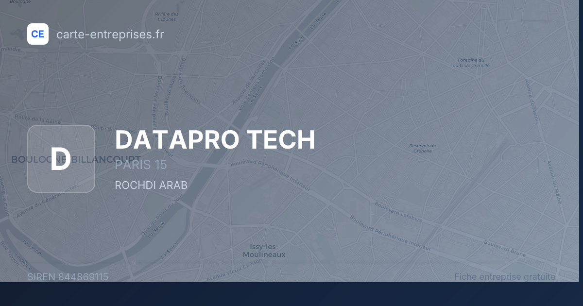DATAPRO TECH — 844869115 — fiche entreprise