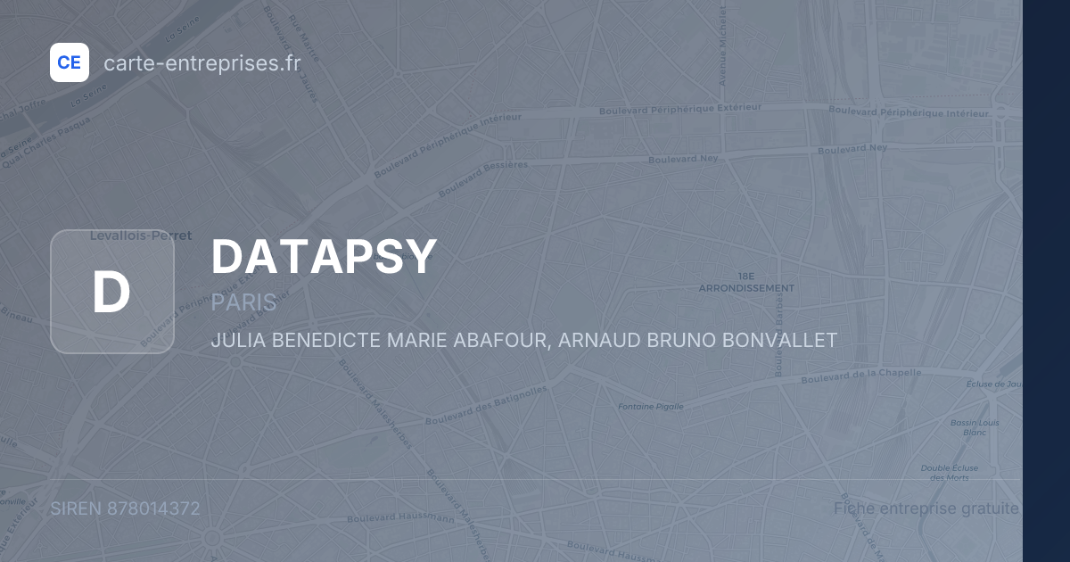 DATAPSY — 878014372 — fiche entreprise