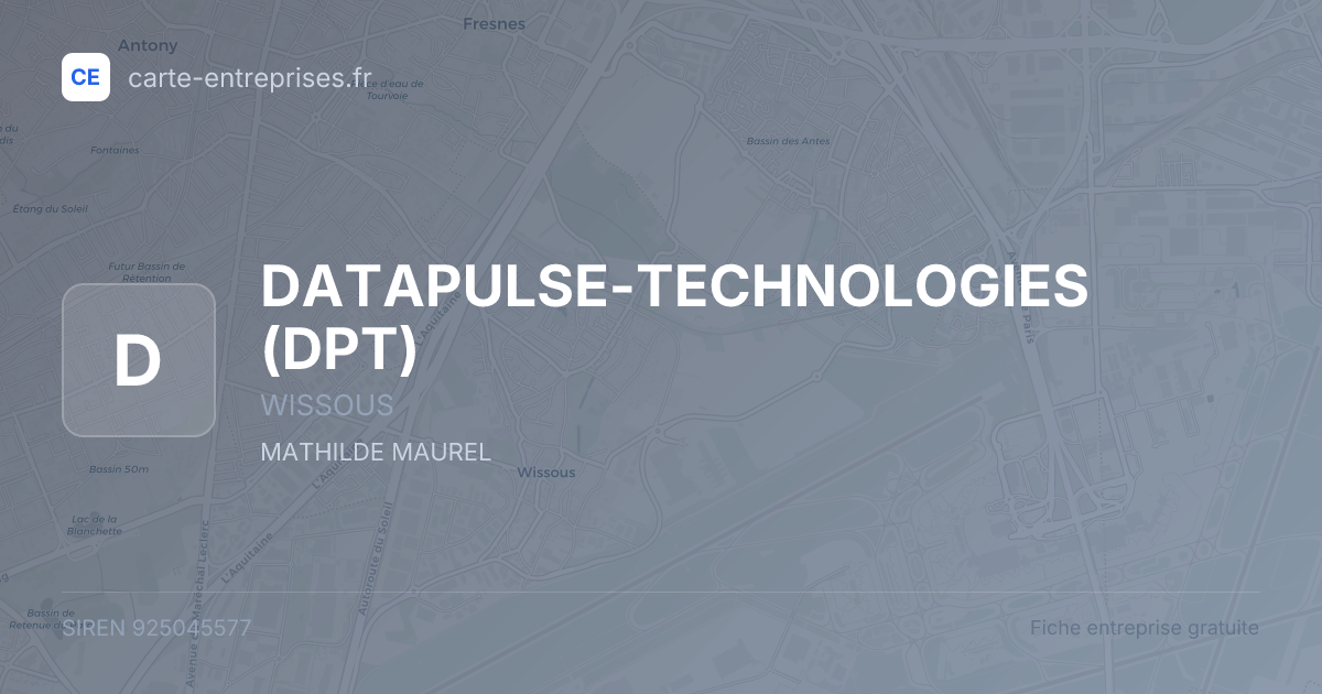 DATAPULSE-TECHNOLOGIES (DPT) — 925045577 — fiche entreprise