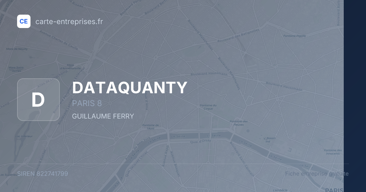 DATAQUANTY — 822741799 — fiche entreprise