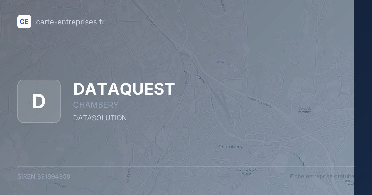 DATAQUEST — 891894958 — fiche entreprise