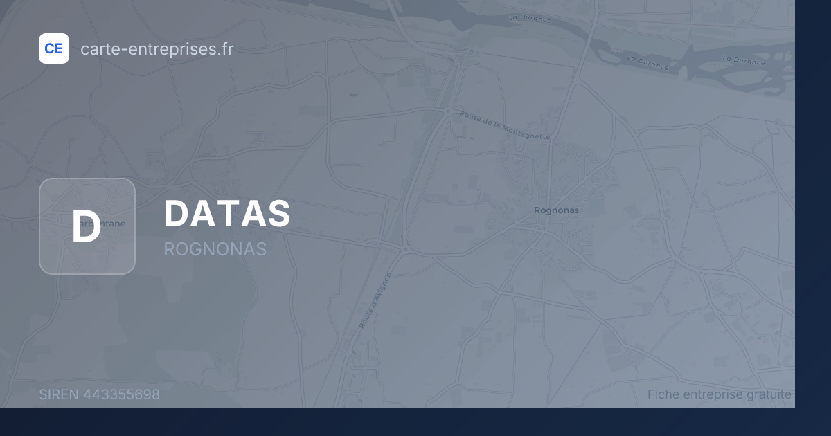 DATAS — 443355698 — fiche entreprise