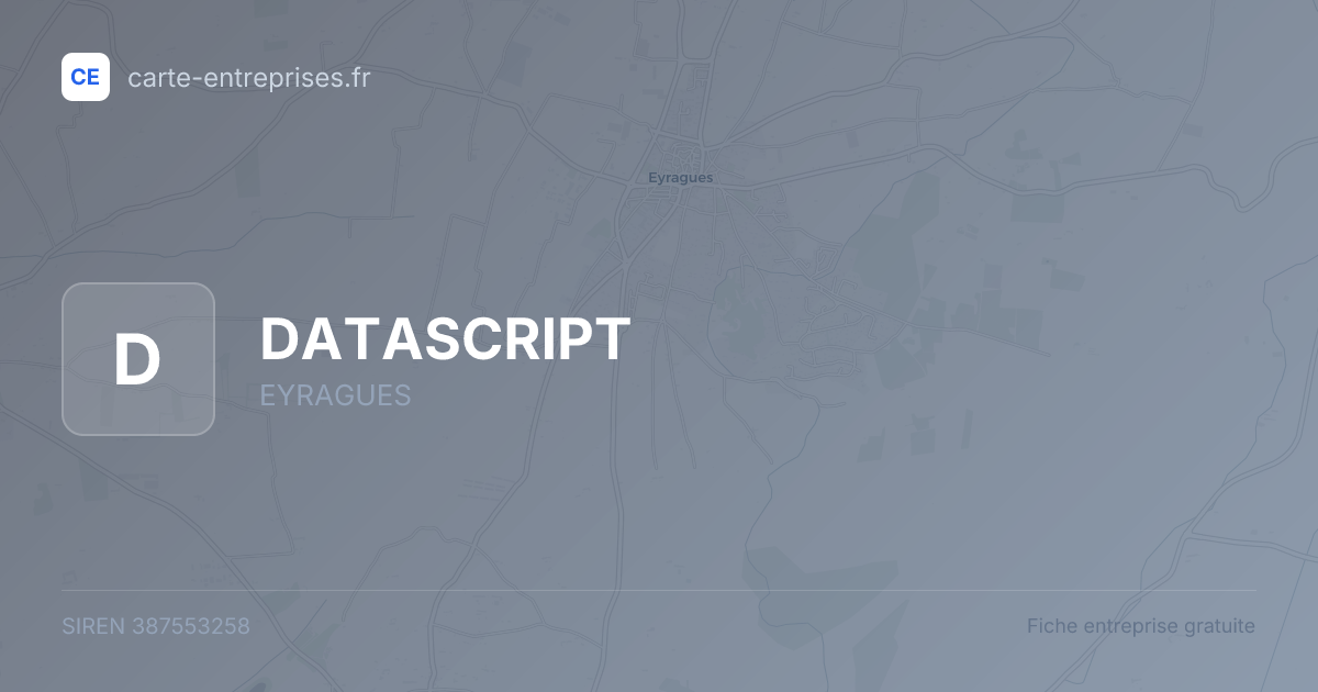 DATASCRIPT — 387553258 — fiche entreprise