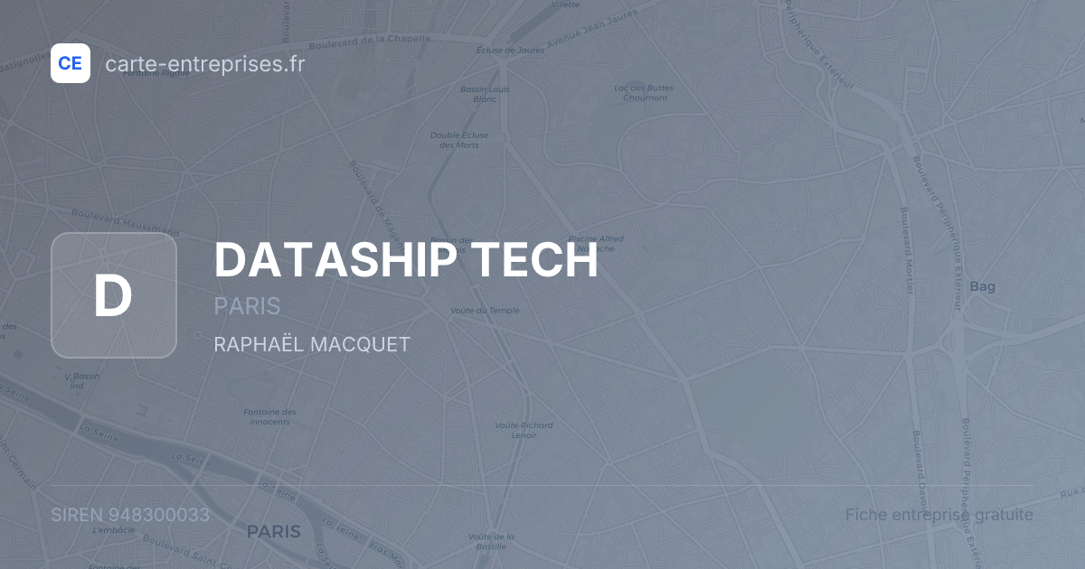 DATASHIP TECH — 948300033 — fiche entreprise