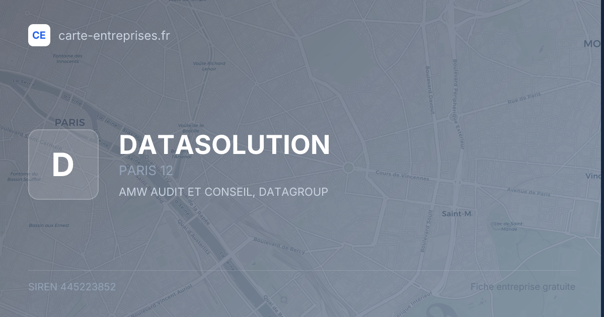 DATASOLUTION — 445223852 — fiche entreprise