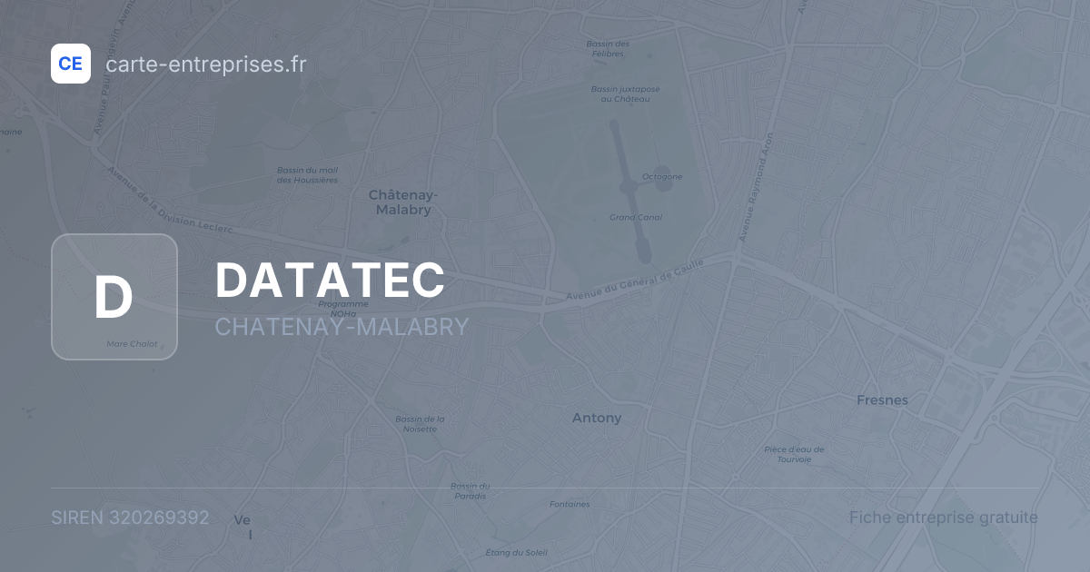 DATATEC — 320269392 — fiche entreprise