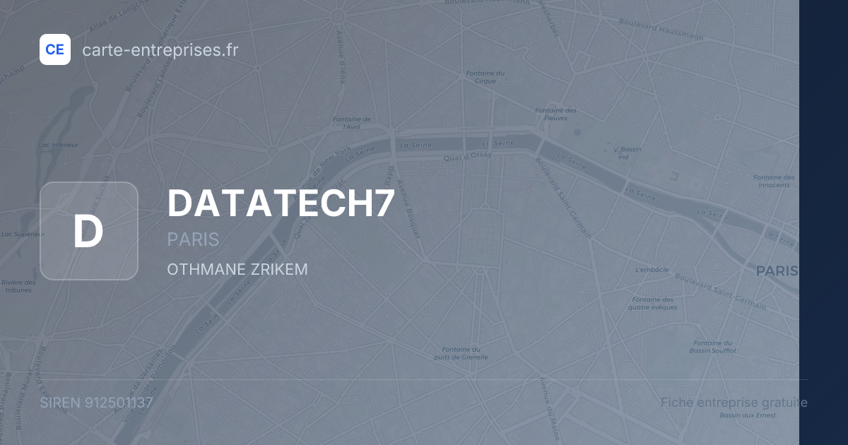DATATECH7 — 912501137 — fiche entreprise