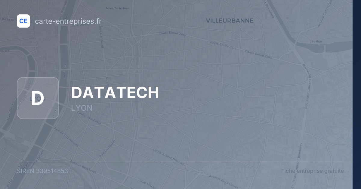 DATATECH — 339514853 — fiche entreprise