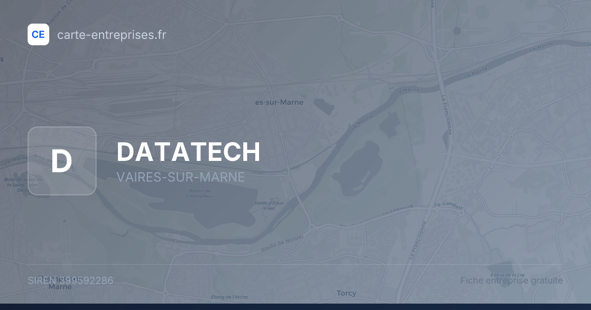 DATATECH — 399592286 — fiche entreprise